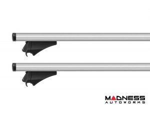 Alfa Romeo Stelvio Roof Rack Cross Bars - for models w/ factory roof rails - Silver (2018 - 2025)